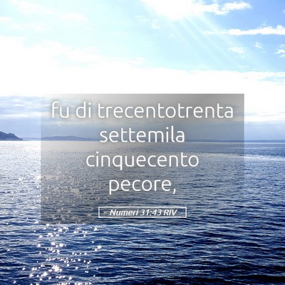 Picture 05 - Numeri 31:43 RIV - fu di trecentotrenta settemila cinquecento - Bible Verse Picture