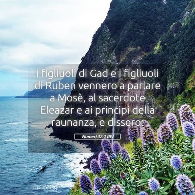 Picture 05 - Numeri 32:2 RIV - i figliuoli di Gad e i figliuoli di Ruben vennero - Bible Verse Picture