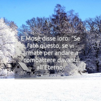 Picture 05 - Numeri 32:20 RIV - E Mosè disse loro: “Se fate questo, se vi - Bible Verse Picture