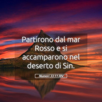 Picture 05 - Numeri 33:11 RIV - Partirono dal mar Rosso e si accamparono nel - Bible Verse Picture
