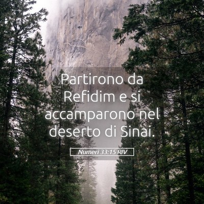 Picture 05 - Numeri 33:15 RIV - Partirono da Refidim e si accamparono nel deserto - Bible Verse Picture