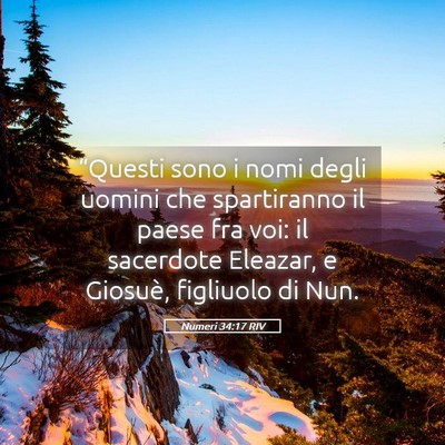 Picture 05 - Numeri 34:17 RIV - “Questi sono i nomi degli uomini che - Bible Verse Picture