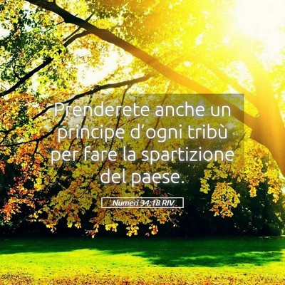 Picture 05 - Numeri 34:18 RIV - Prenderete anche un principe d’ogni tribù per - Bible Verse Picture