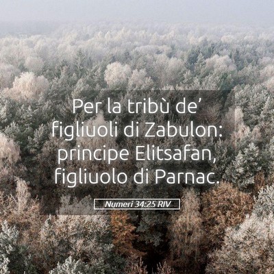 Picture 05 - Numeri 34:25 RIV - Per la tribù de’ figliuoli di Zabulon: - Bible Verse Picture