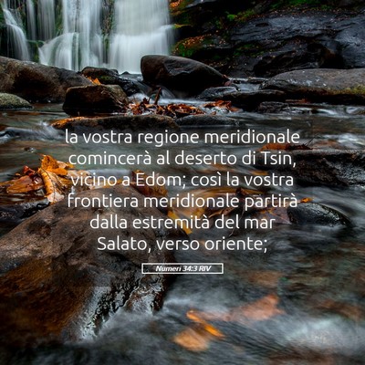 Picture 05 - Numeri 34:3 RIV - la vostra regione meridionale comincerà al - Bible Verse Picture