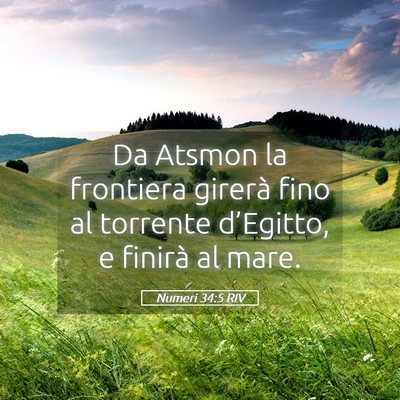 Picture 05 - Numeri 34:5 RIV - Da Atsmon la frontiera girerà fino al torrente - Bible Verse Picture