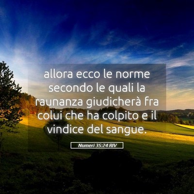 Picture 05 - Numeri 35:24 RIV - allora ecco le norme secondo le quali la raunanza - Bible Verse Picture