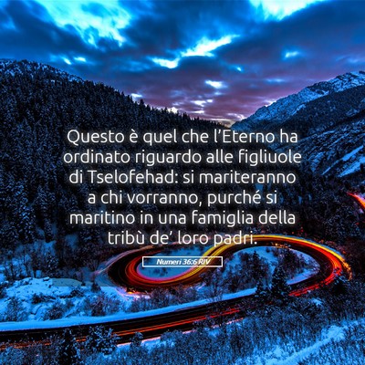 Picture 05 - Numeri 36:6 RIV - Questo è quel che l’Eterno ha ordinato - Bible Verse Picture