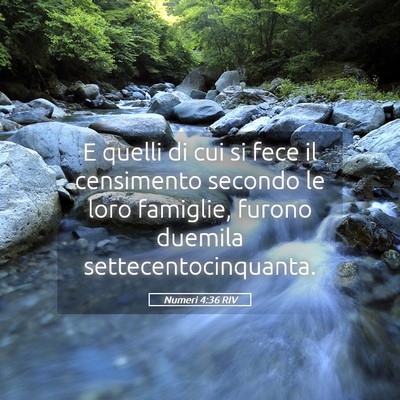Picture 05 - Numeri 4:36 RIV - E quelli di cui si fece il censimento secondo le - Bible Verse Picture