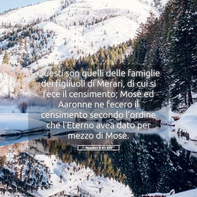 Picture 05 - Numeri 4:45 RIV - Questi son quelli delle famiglie dei figliuoli di - Bible Verse Picture