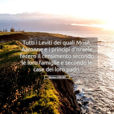 Picture 05 - Numeri 4:46 RIV - Tutti i Leviti dei quali Mosè, Aaronne e i - Bible Verse Picture