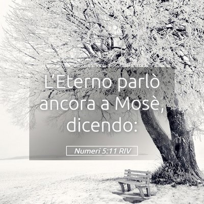 Picture 05 - Numeri 5:11 RIV - L’Eterno parlò ancora a Mosè, - Bible Verse Picture