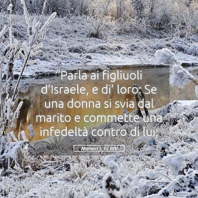 Picture 05 - Numeri 5:12 RIV - “Parla ai figliuoli d’Israele, e di’ loro: - Bible Verse Picture
