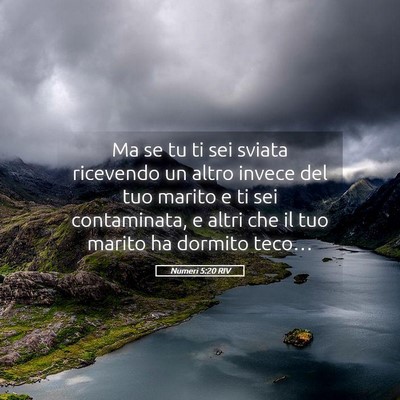 Picture 05 - Numeri 5:20 RIV - Ma se tu ti sei sviata ricevendo un altro invece - Bible Verse Picture