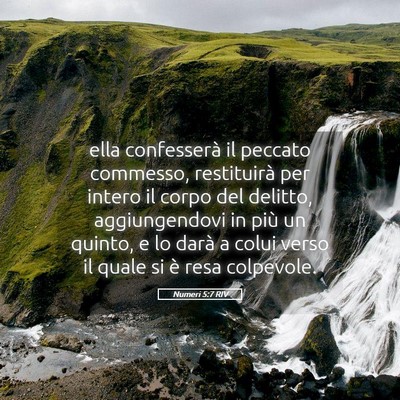 Picture 05 - Numeri 5:7 RIV - ella confesserà il peccato commesso, restituirà - Bible Verse Picture