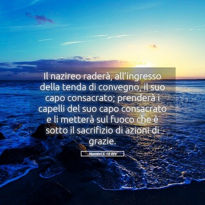 Picture 05 - Numeri 6:18 RIV - Il nazireo raderà, all’ingresso della tenda di - Bible Verse Picture