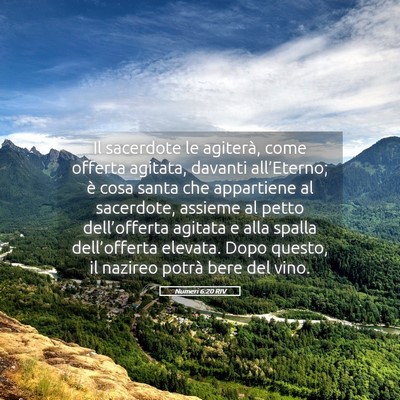 Picture 05 - Numeri 6:20 RIV - Il sacerdote le agiterà, come offerta agitata, - Bible Verse Picture