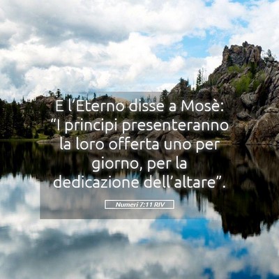 Picture 05 - Numeri 7:11 RIV - E l’Eterno disse a Mosè: “I principi - Bible Verse Picture