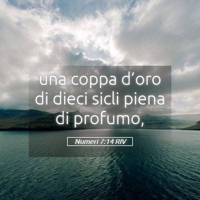 Picture 05 - Numeri 7:14 RIV - una coppa d’oro di dieci sicli piena di - Bible Verse Picture