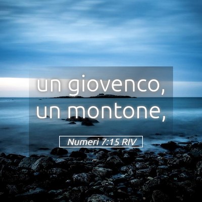 Picture 05 - Numeri 7:15 RIV - un giovenco, un - Bible Verse Picture