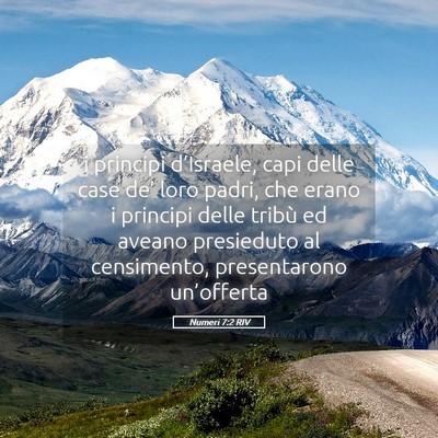 Picture 05 - Numeri 7:2 RIV - i principi d’Israele, capi delle case de’ - Bible Verse Picture