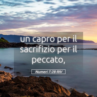 Picture 05 - Numeri 7:28 RIV - un capro per il sacrifizio per il - Bible Verse Picture
