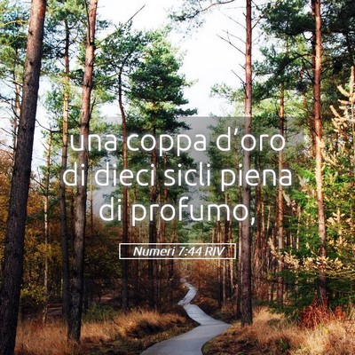 Picture 05 - Numeri 7:44 RIV - una coppa d’oro di dieci sicli piena di - Bible Verse Picture