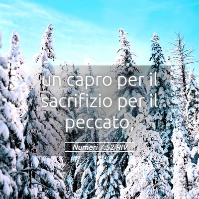 Picture 05 - Numeri 7:52 RIV - un capro per il sacrifizio per il - Bible Verse Picture