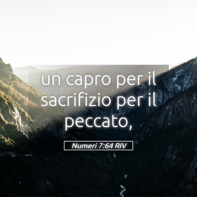 Picture 05 - Numeri 7:64 RIV - un capro per il sacrifizio per il - Bible Verse Picture