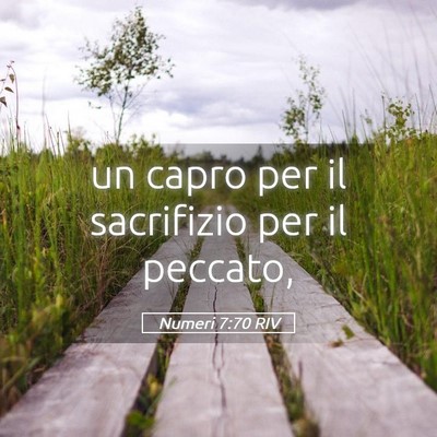 Picture 05 - Numeri 7:70 RIV - un capro per il sacrifizio per il - Bible Verse Picture