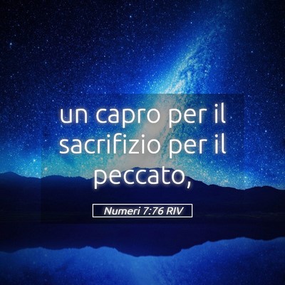 Picture 05 - Numeri 7:76 RIV - un capro per il sacrifizio per il - Bible Verse Picture