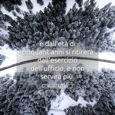 Picture 05 - Numeri 8:25 RIV - e dall’età di cinquant’anni si ritirerà - Bible Verse Picture
