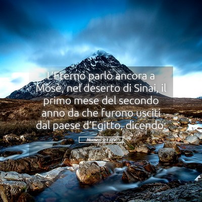 Picture 05 - Numeri 9:1 RIV - L’Eterno parlò ancora a Mosè, nel deserto di - Bible Verse Picture
