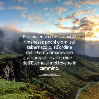 Picture 05 - Numeri 9:20 RIV - E se avveniva che la nuvola rimanesse pochi - Bible Verse Picture