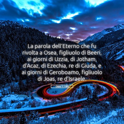 Picture 05 - Osea 1:1 RIV - La parola dell’Eterno che fu rivolta a Osea, - Bible Verse Picture