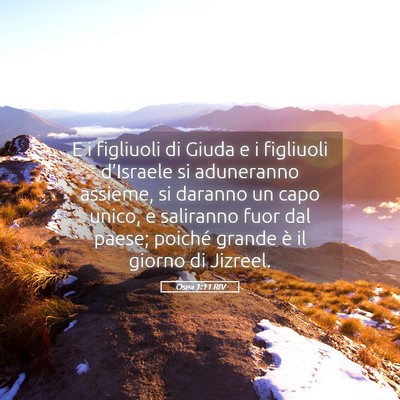 Picture 05 - Osea 1:11 RIV - E i figliuoli di Giuda e i figliuoli d’Israele - Bible Verse Picture