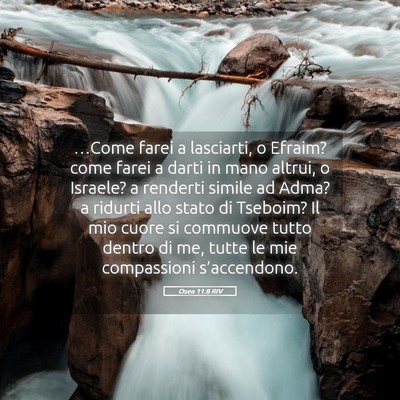 Picture 05 - Osea 11:8 RIV - …Come farei a lasciarti, o Efraim? come farei a - Bible Verse Picture