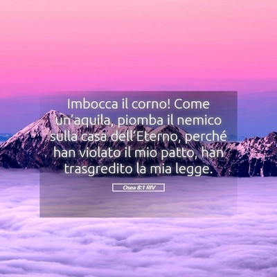 Picture 05 - Osea 8:1 RIV - Imbocca il corno! Come un’aquila, piomba il - Bible Verse Picture