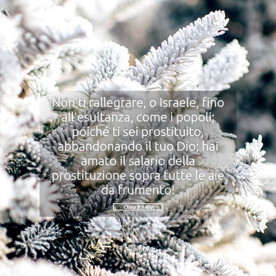 Picture 05 - Osea 9:1 RIV - Non ti rallegrare, o Israele, fino - Bible Verse Picture