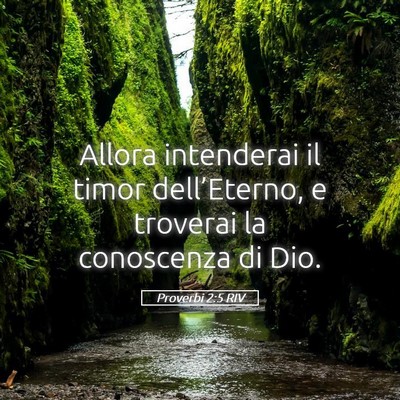 Picture 05 - Proverbi 2:5 RIV - Allora intenderai il timor dell’Eterno, e - Bible Verse Picture