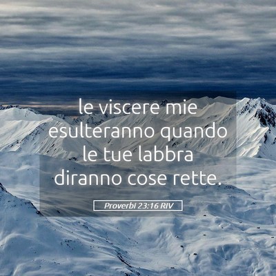 Picture 05 - Proverbi 23:16 RIV - le viscere mie esulteranno quando le tue labbra - Bible Verse Picture