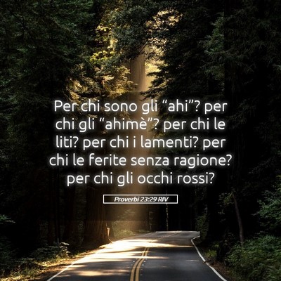 Picture 05 - Proverbi 23:29 RIV - Per chi sono gli “ahi”? per chi gli - Bible Verse Picture