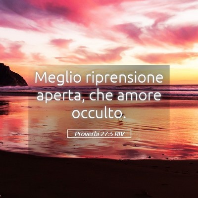 Picture 05 - Proverbi 27:5 RIV - Meglio riprensione aperta, che amore - Bible Verse Picture
