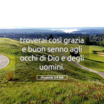 Picture 05 - Proverbi 3:4 RIV - troverai così grazia e buon senno agli occhi di - Bible Verse Picture