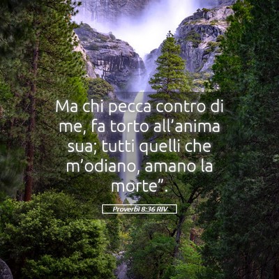 Picture 05 - Proverbi 8:36 RIV - Ma chi pecca contro di me, fa torto all’anima - Bible Verse Picture