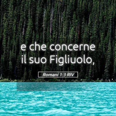 Picture 05 - Romani 1:3 RIV - e che concerne il suo - Bible Verse Picture