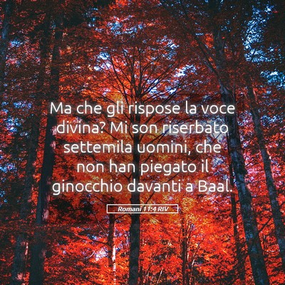Picture 05 - Romani 11:4 RIV - Ma che gli rispose la voce divina? Mi son - Bible Verse Picture
