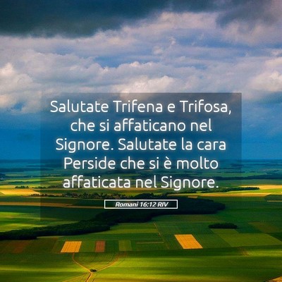 Picture 05 - Romani 16:12 RIV - Salutate Trifena e Trifosa, che si affaticano nel - Bible Verse Picture