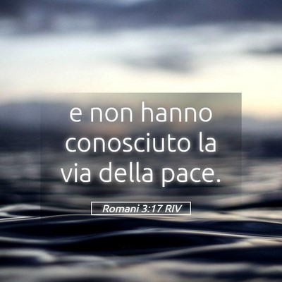 Picture 05 - Romani 3:17 RIV - e non hanno conosciuto la via della - Bible Verse Picture