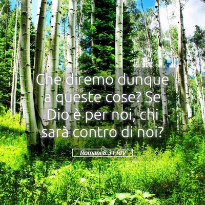 Picture 05 - Romani 8:31 RIV - Che diremo dunque a queste cose? Se Dio è per - Bible Verse Picture